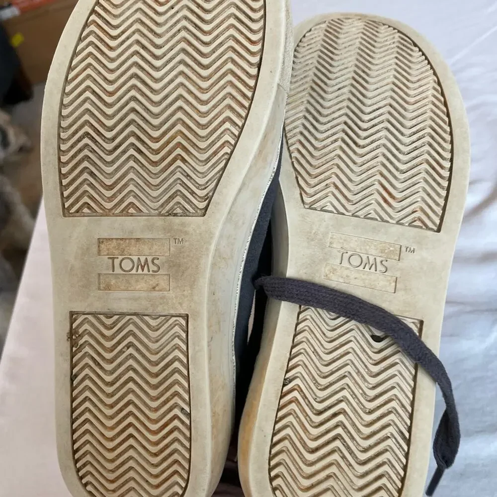 Tom’s gray suede casual sneakers.  Size 6